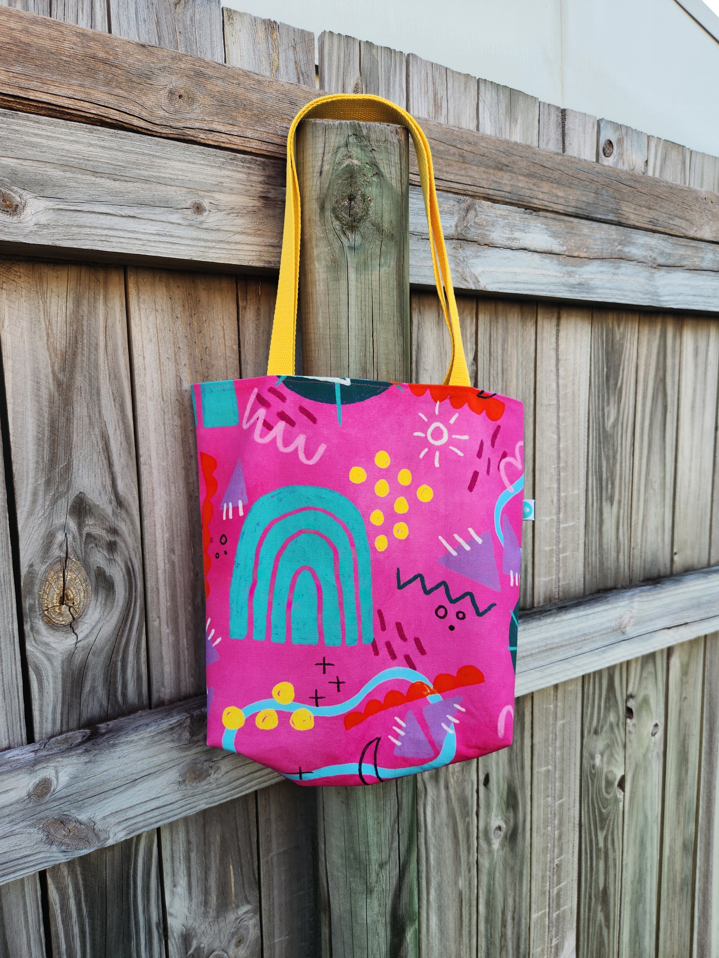 Pink Tea Party Reversible Medium Tote Bag