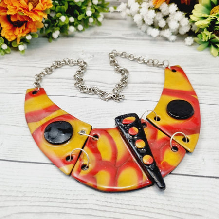 Statement Collar Necklace - Fire Goddess
