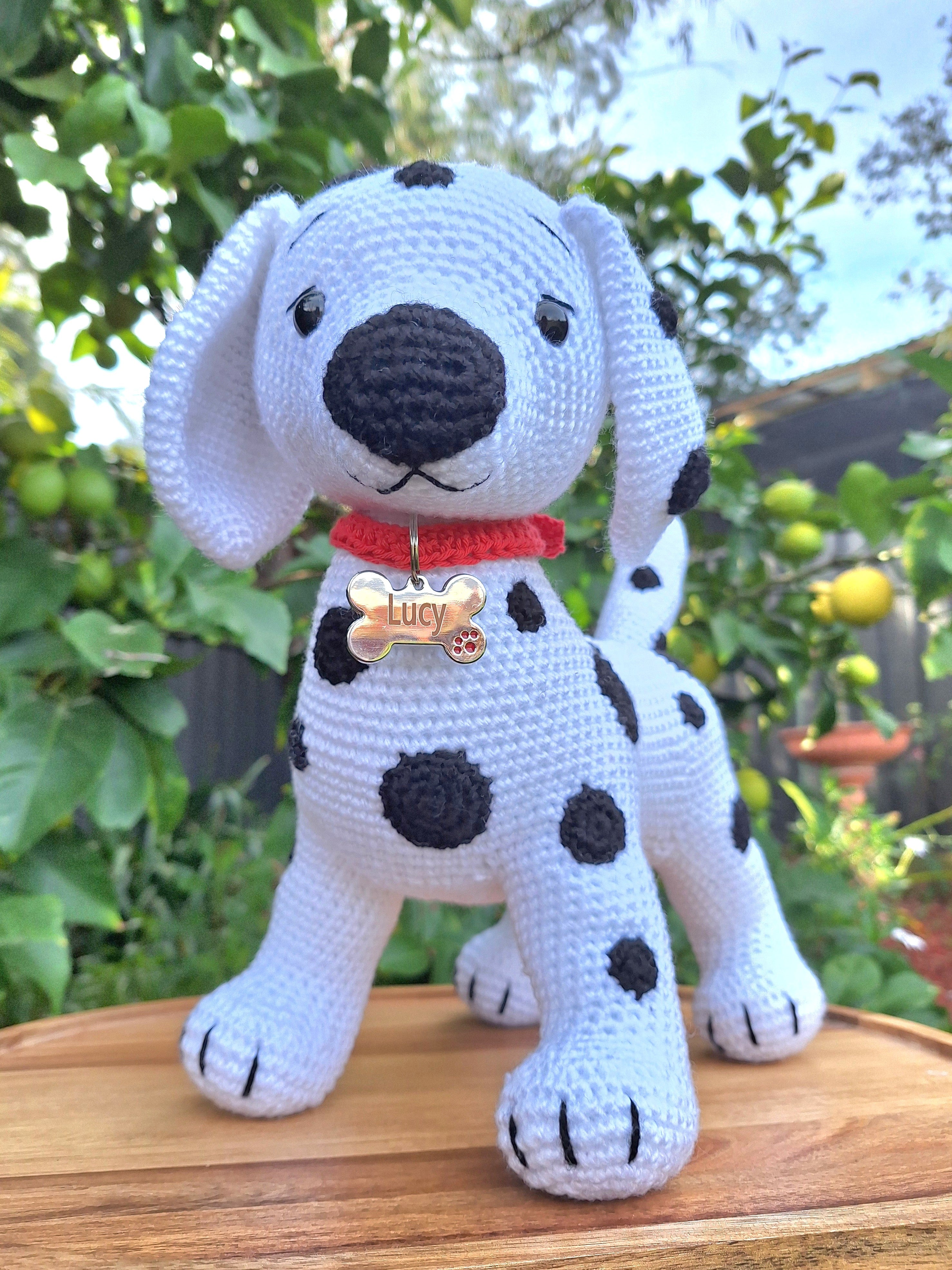 Handmade Poseable Crochet Dalmatian Dog