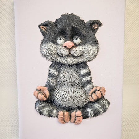 Customised Notebook A6 with handsculpted polymer clay decoration