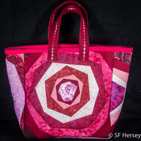 Pink Abstract Shopping Bag
