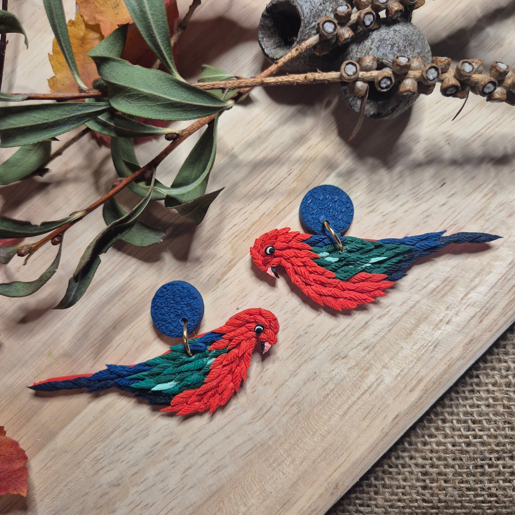 King Parrot Dangle Earrings (choice of 3)