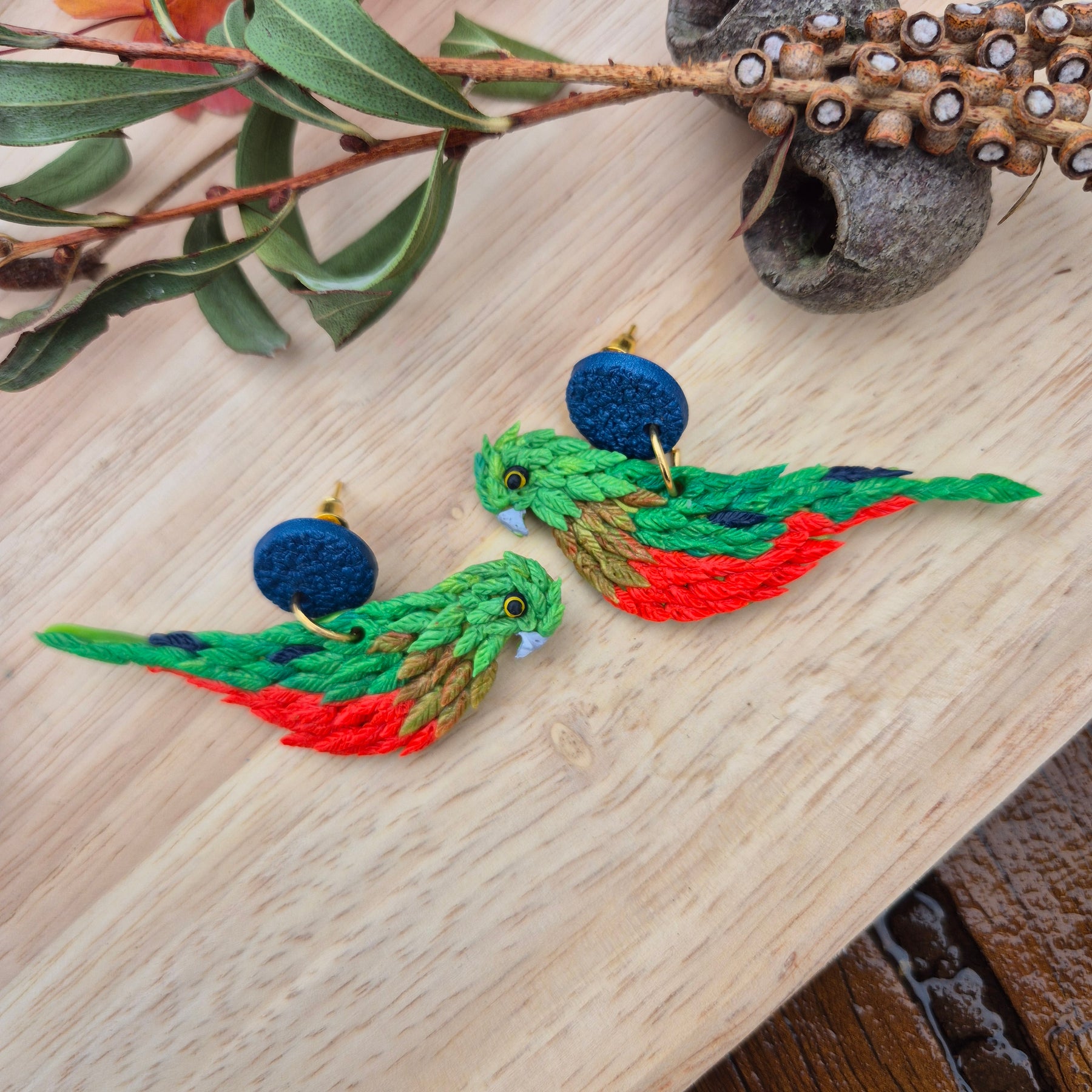 King Parrot Dangle Earrings (choice of 3)