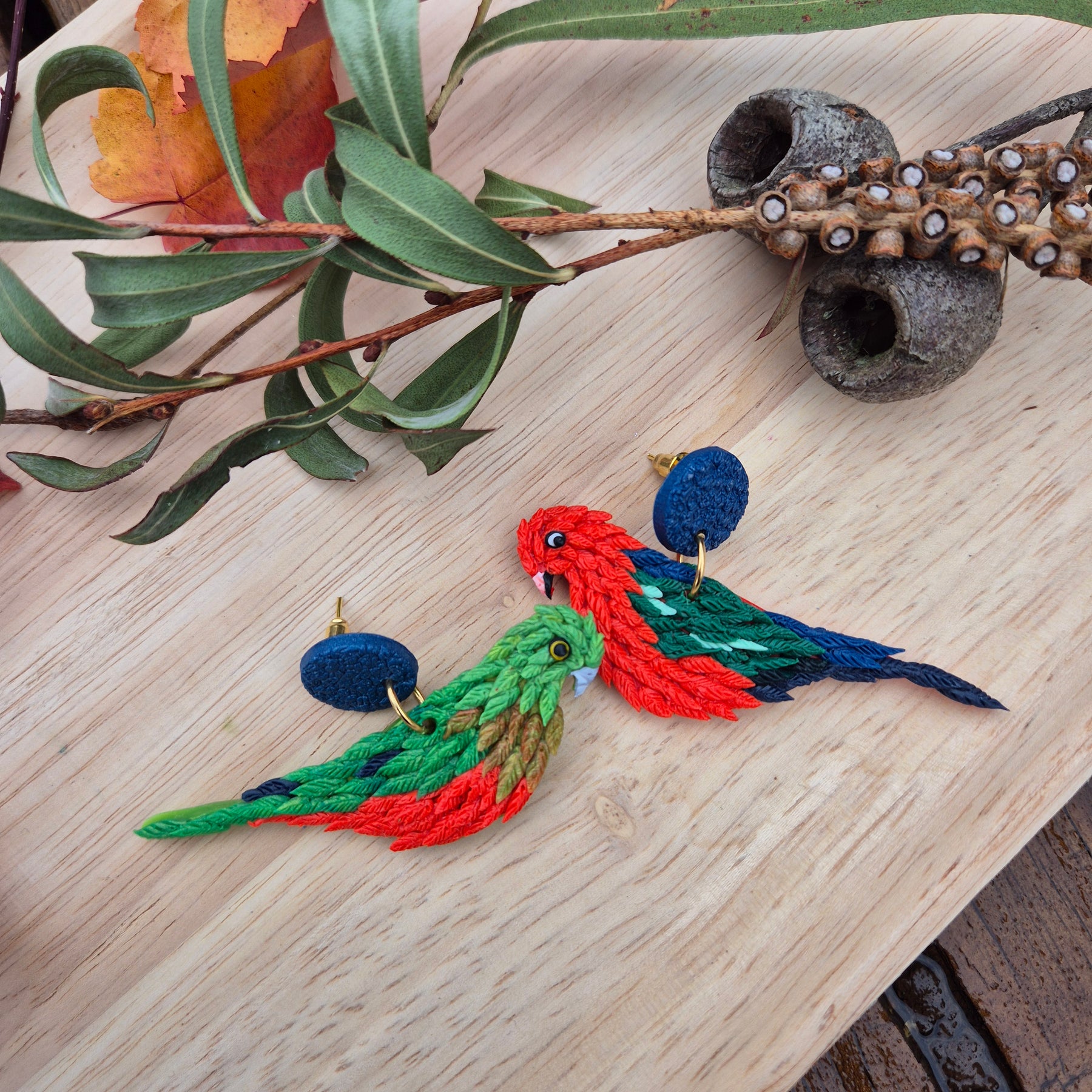 King Parrot Dangle Earrings (choice of 3)