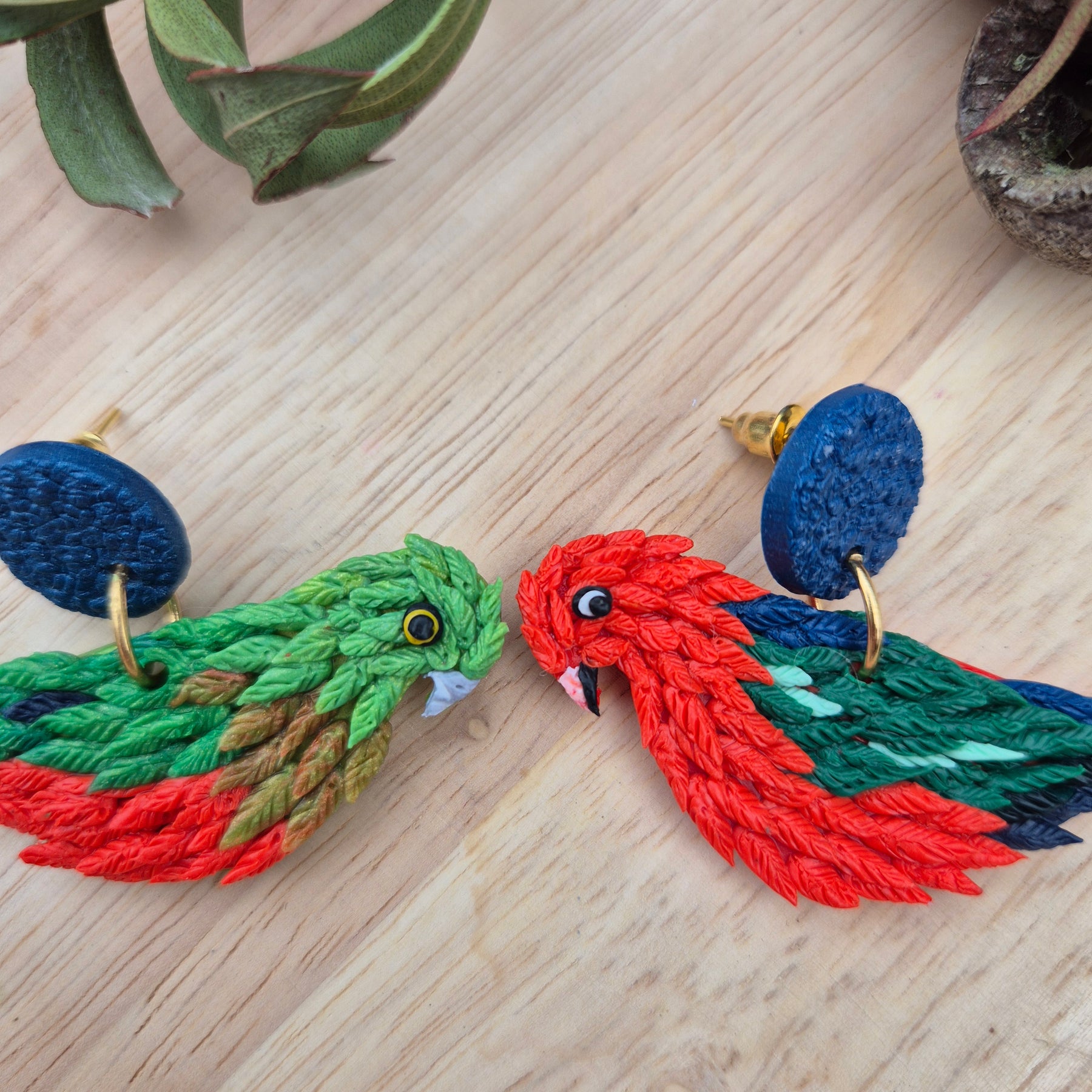 King Parrot Dangle Earrings (choice of 3)