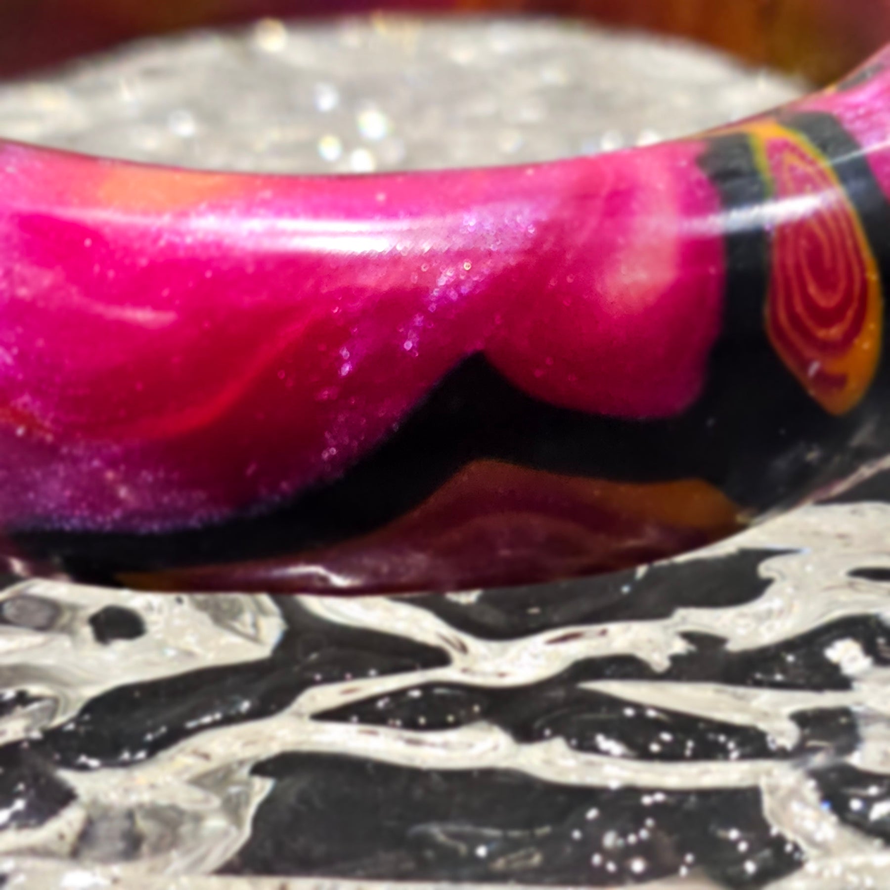COLOUR-BURST CHUNKY STATEMENT BANGLE – POLYMER CLAY