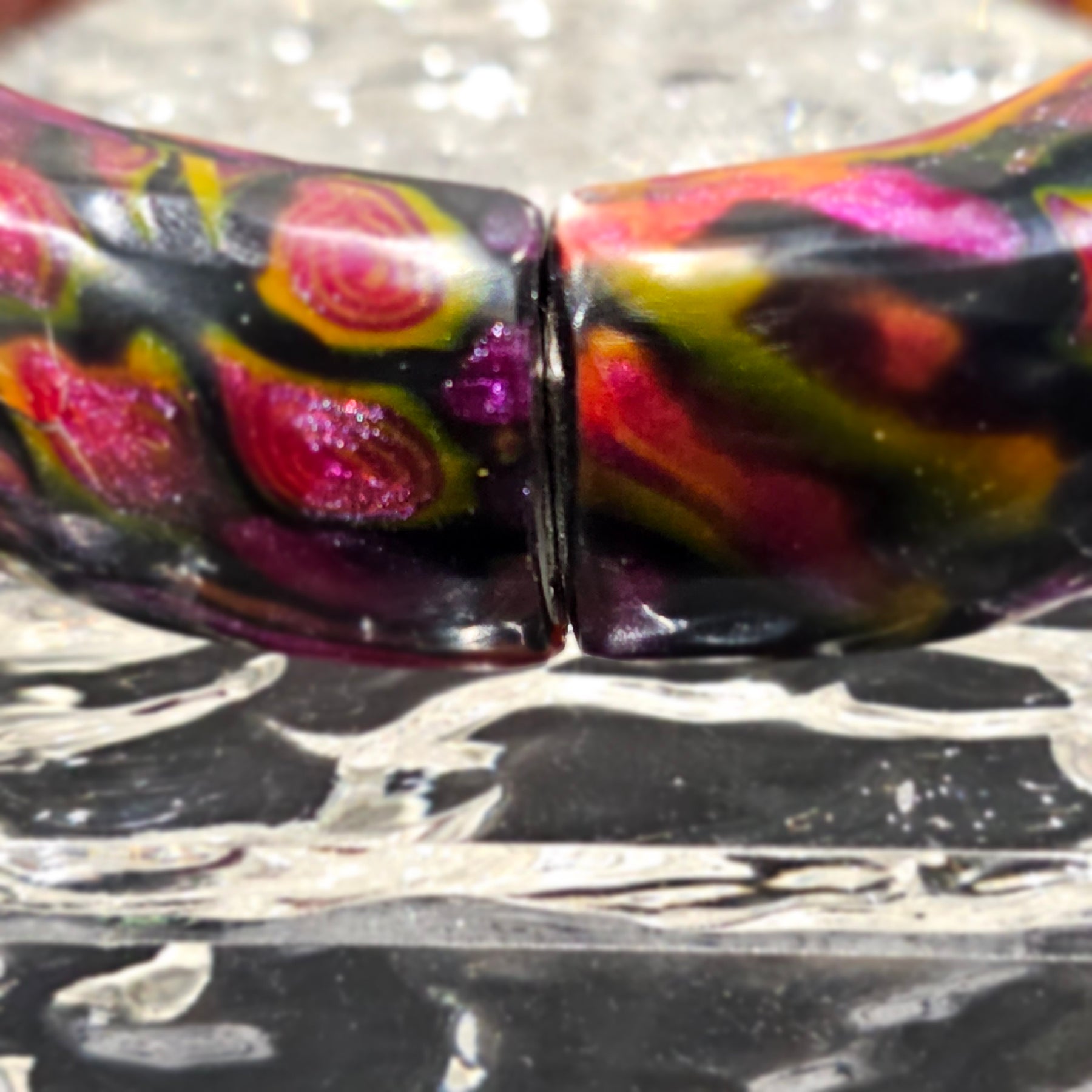 COLOUR-BURST CHUNKY STATEMENT BANGLE – POLYMER CLAY