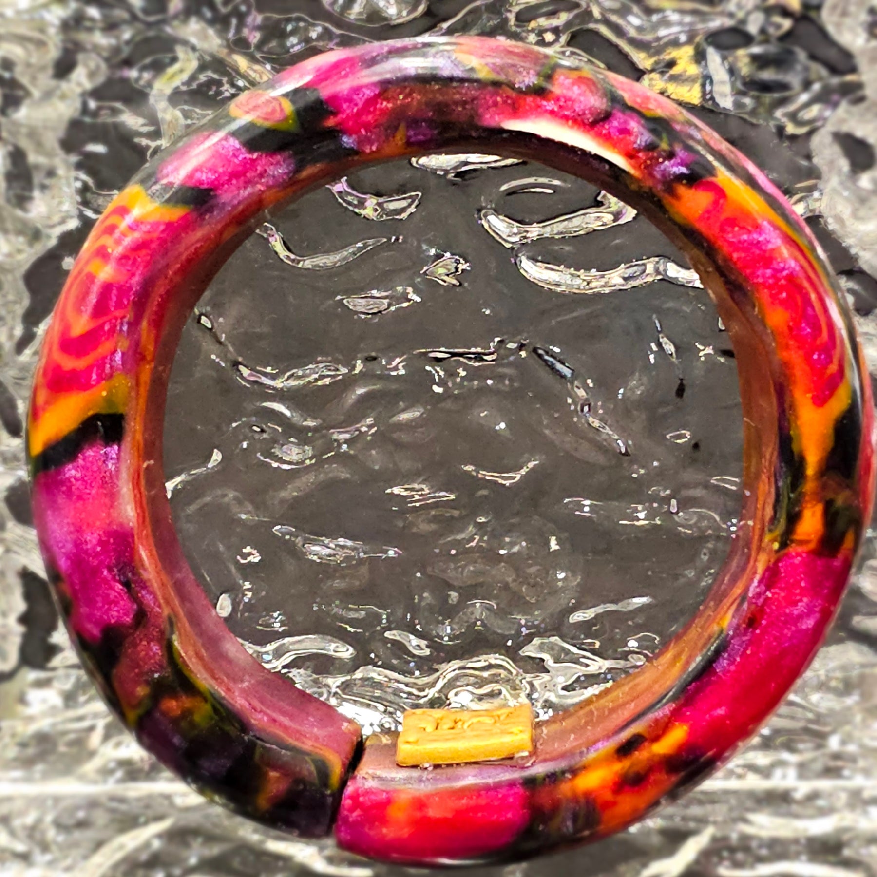 COLOUR-BURST CHUNKY STATEMENT BANGLE – POLYMER CLAY