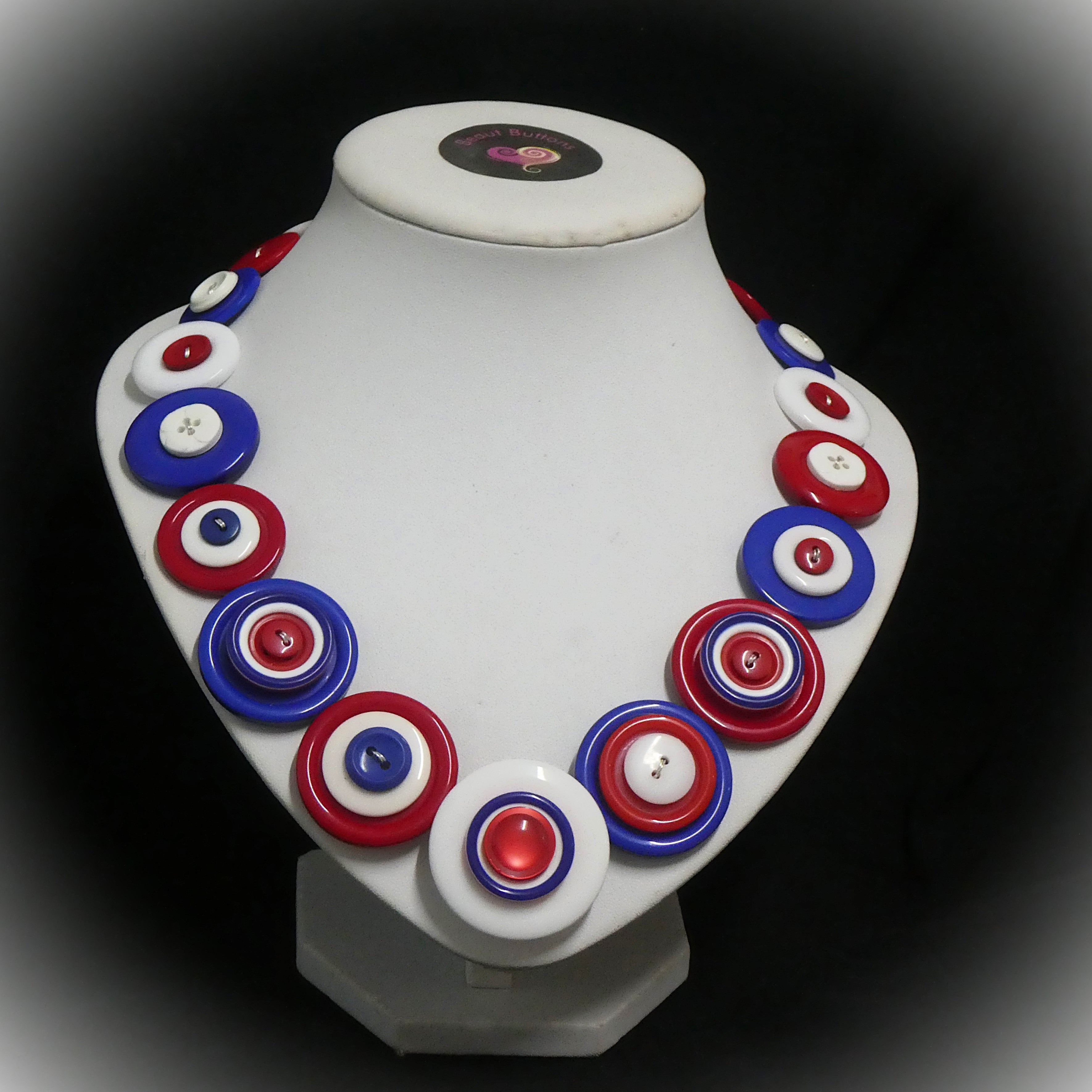 Colourful Button necklace - Viva USA!
