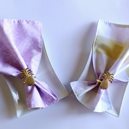 Reversible Cocktail Napkins - Gingham - Liberty - Set of Six