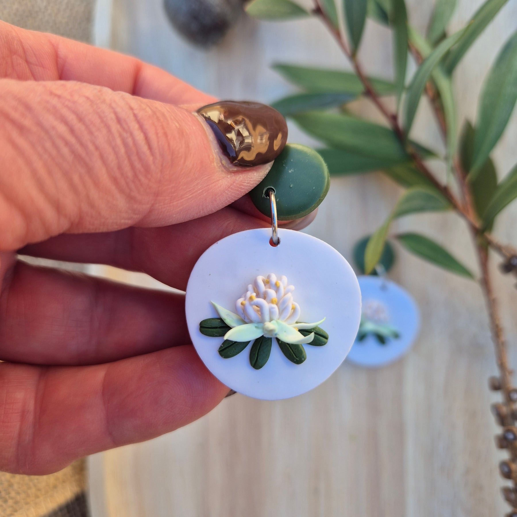 Waratah Dangle Earrings (choose from white or red)