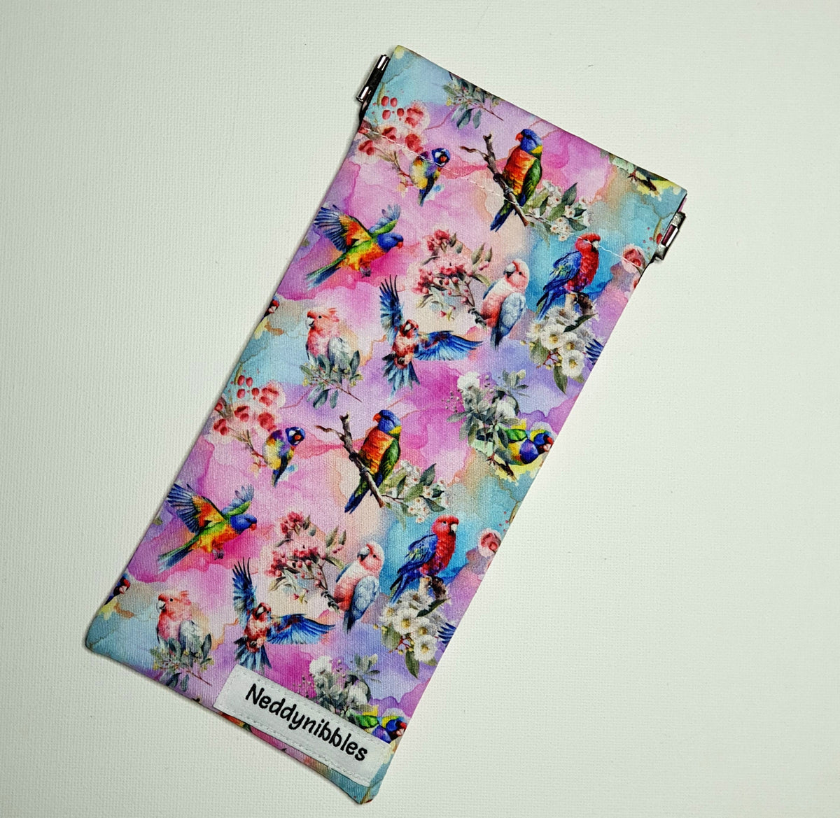 Sunglasses Pouch in Pretty Native Bird fabric