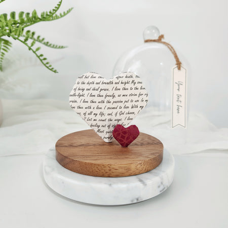 Love Heart Custom Cotton Second Wedding Anniversary Gift