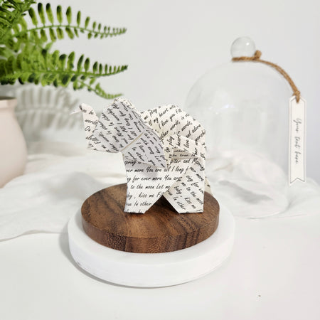 Cotton 2nd Wedding Anniversary Gift ~ Personalised Elephant Ornament