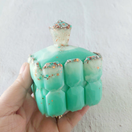 Square Faceted Jewellery Trinket Box