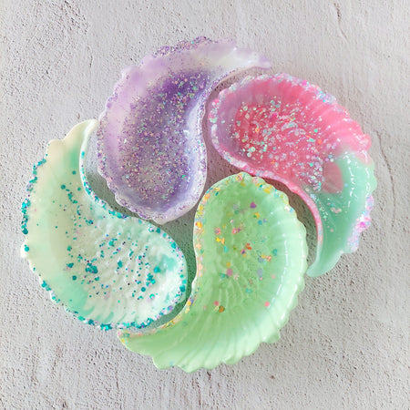 Angel Wing Resin Glitter Trinket Dish - Jewellery Storage - Trinket Tray