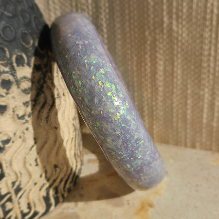 OPAL SPARKLE STATEMENT BANGLE – POLYMER CLAY