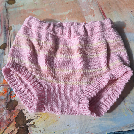 Baby Bloomers Handknitted in 100% Cotton Yarn. 6mths-1 yr Free shipping