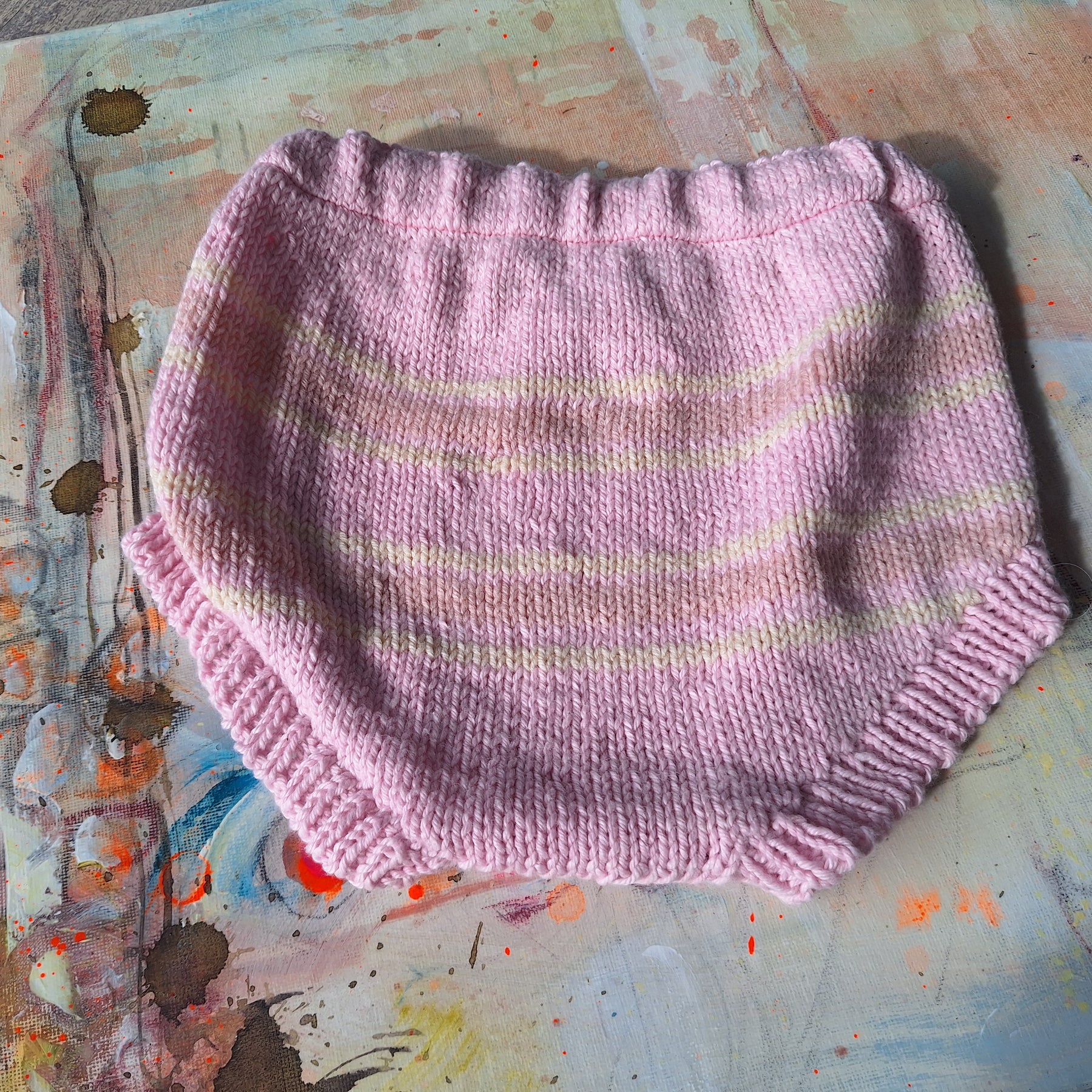 Baby Bloomers Handknitted in 100% Cotton Yarn. 6mths-1 yr Free shipping