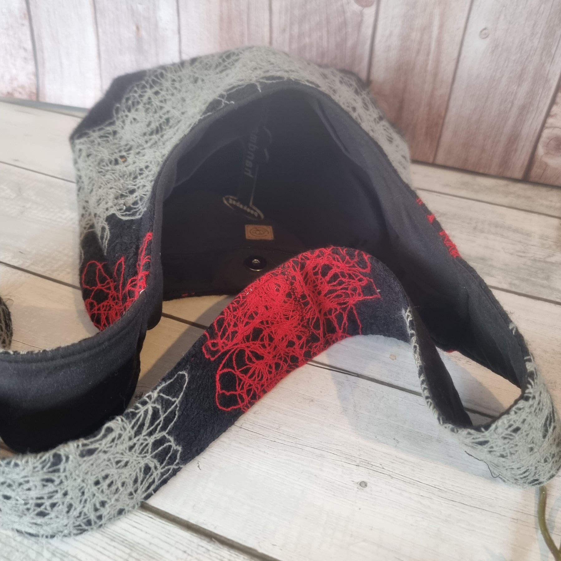 Sadie Jane upcycled slouchy hobo bag - felted squiggles