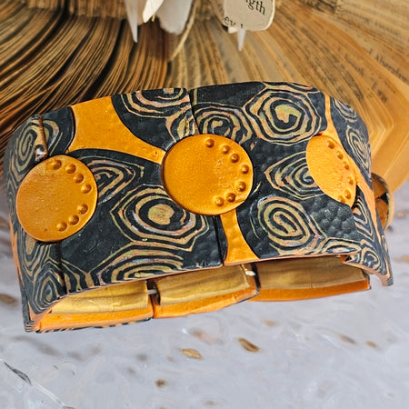 SOLAR SWIRL - STRETCH POLYMER CLAY BRACELET