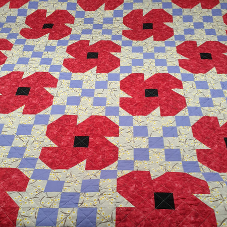 Irish Poppy Patchwork Quilt Pattern