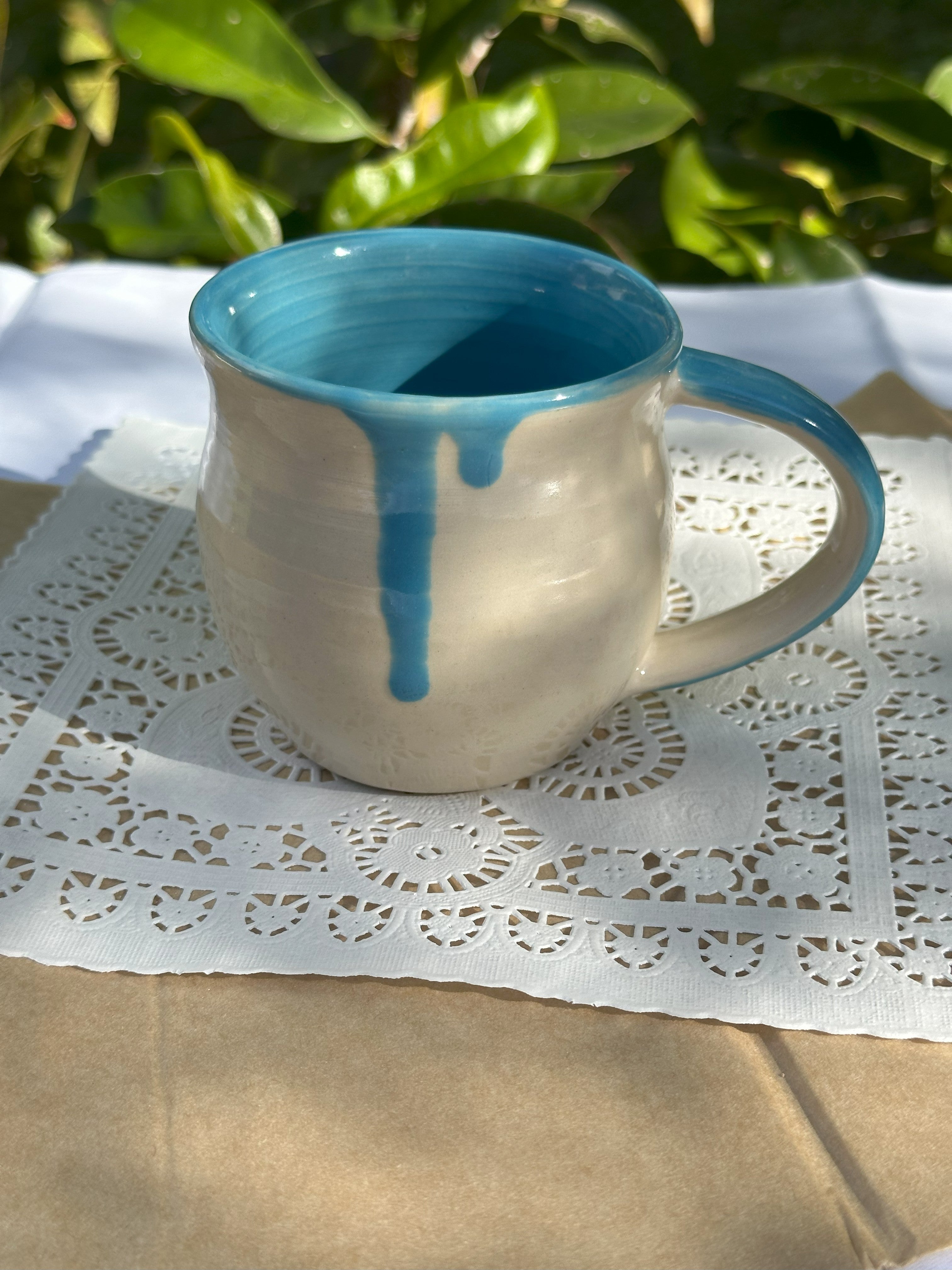 Ceramic turquoise mug