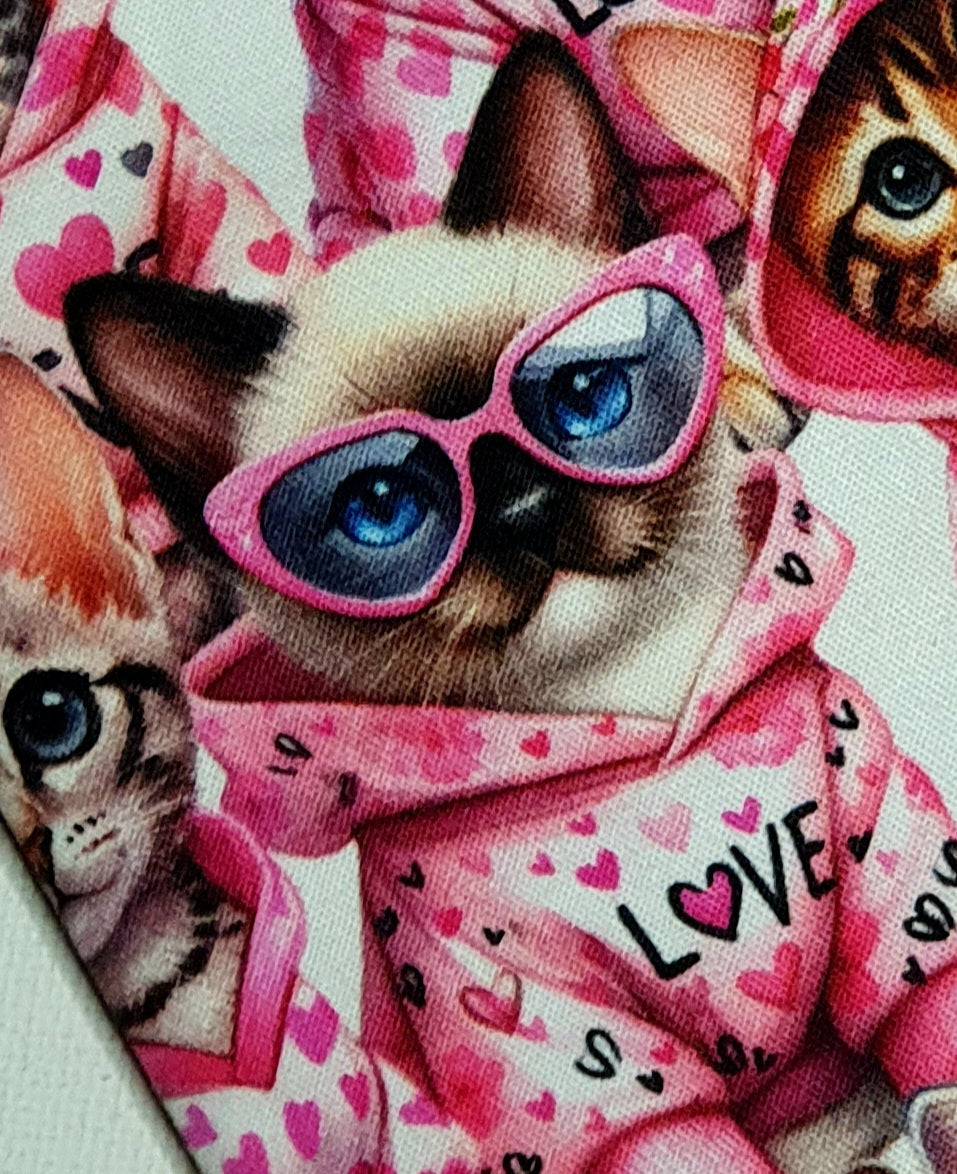 Sunglasses Pouch in Cute Cats In Onesies Design