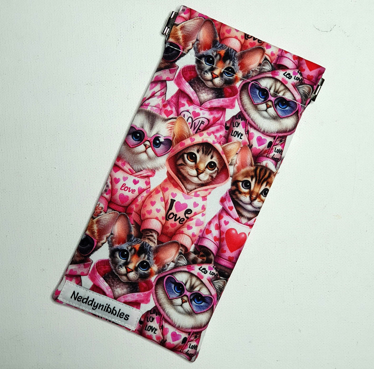 Sunglasses Pouch in Cute Cats In Onesies Design