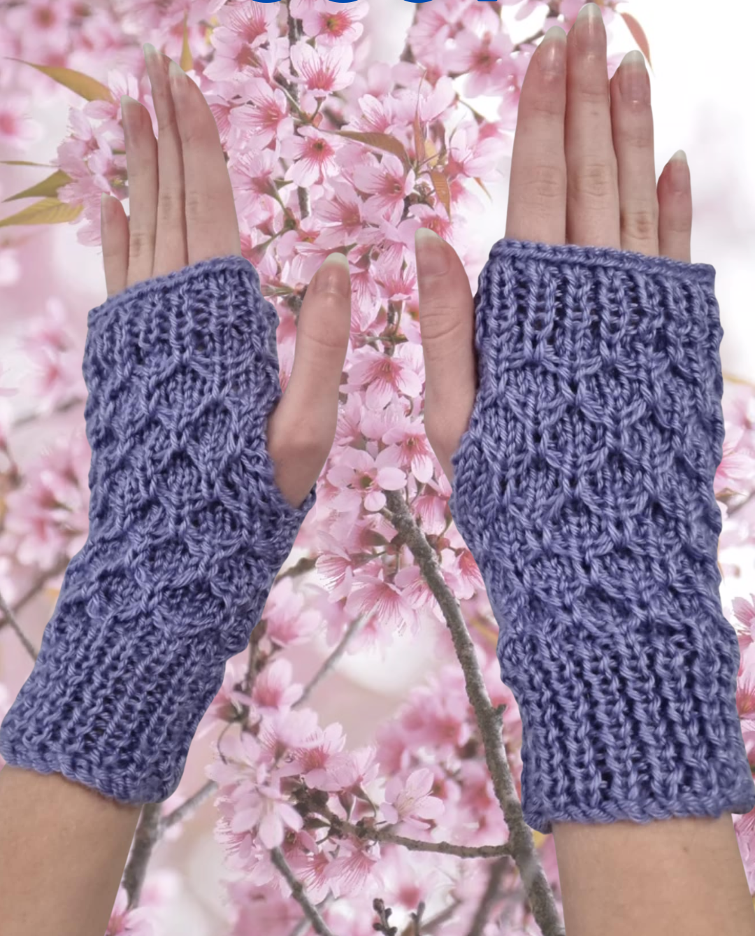Hand Warmers - Purple hand knitted