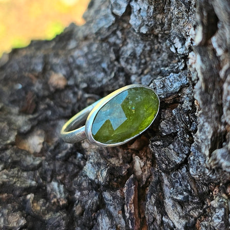 Peridot Sterling Silver Ring size 9