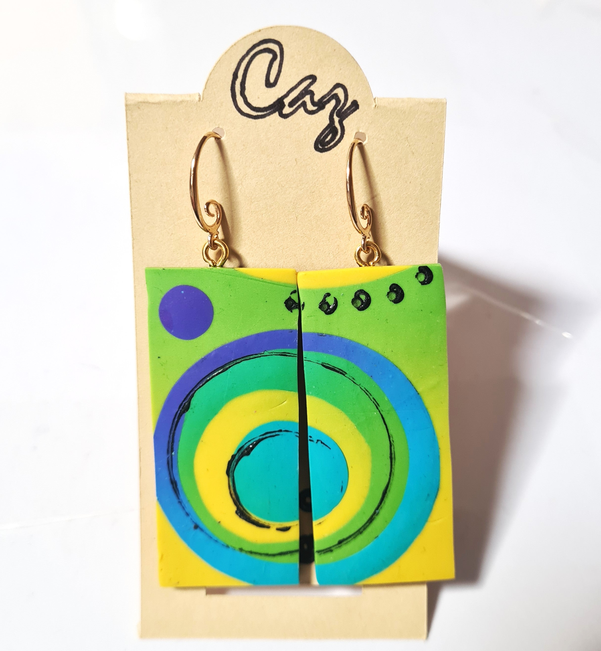 Bold green earrings