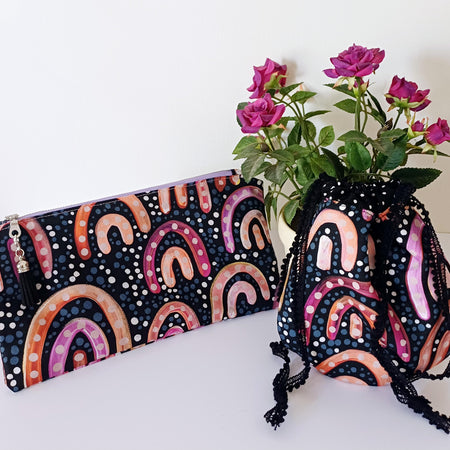 Jewellery Pouch & Cosmetic Bag Set - Holly Sanders