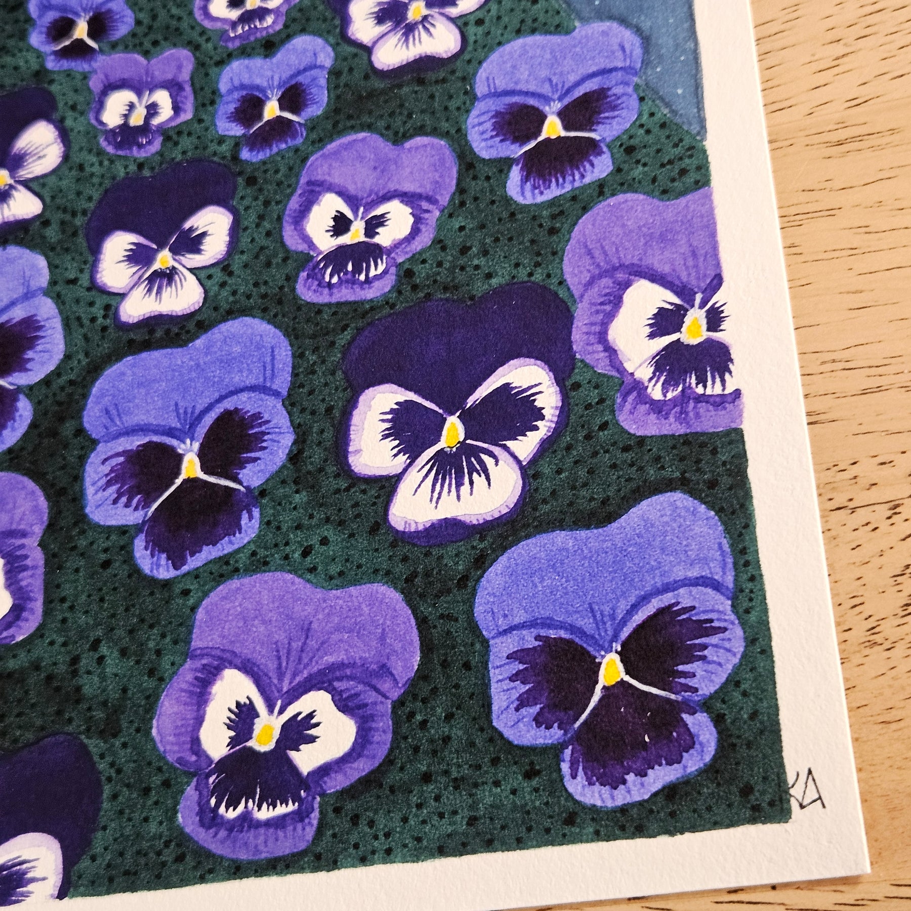 Watercolour Art Print - 'Pansy Cottage'