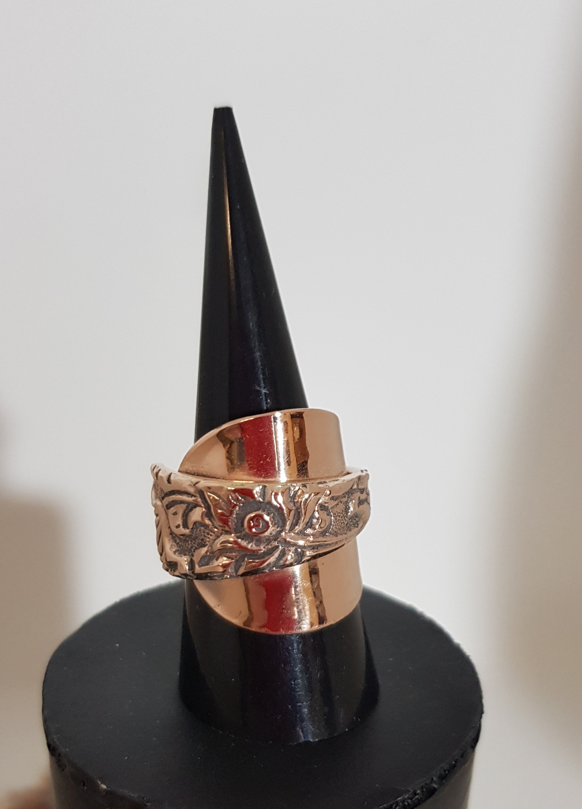 copper continental design spoon ring (573 AM/R)