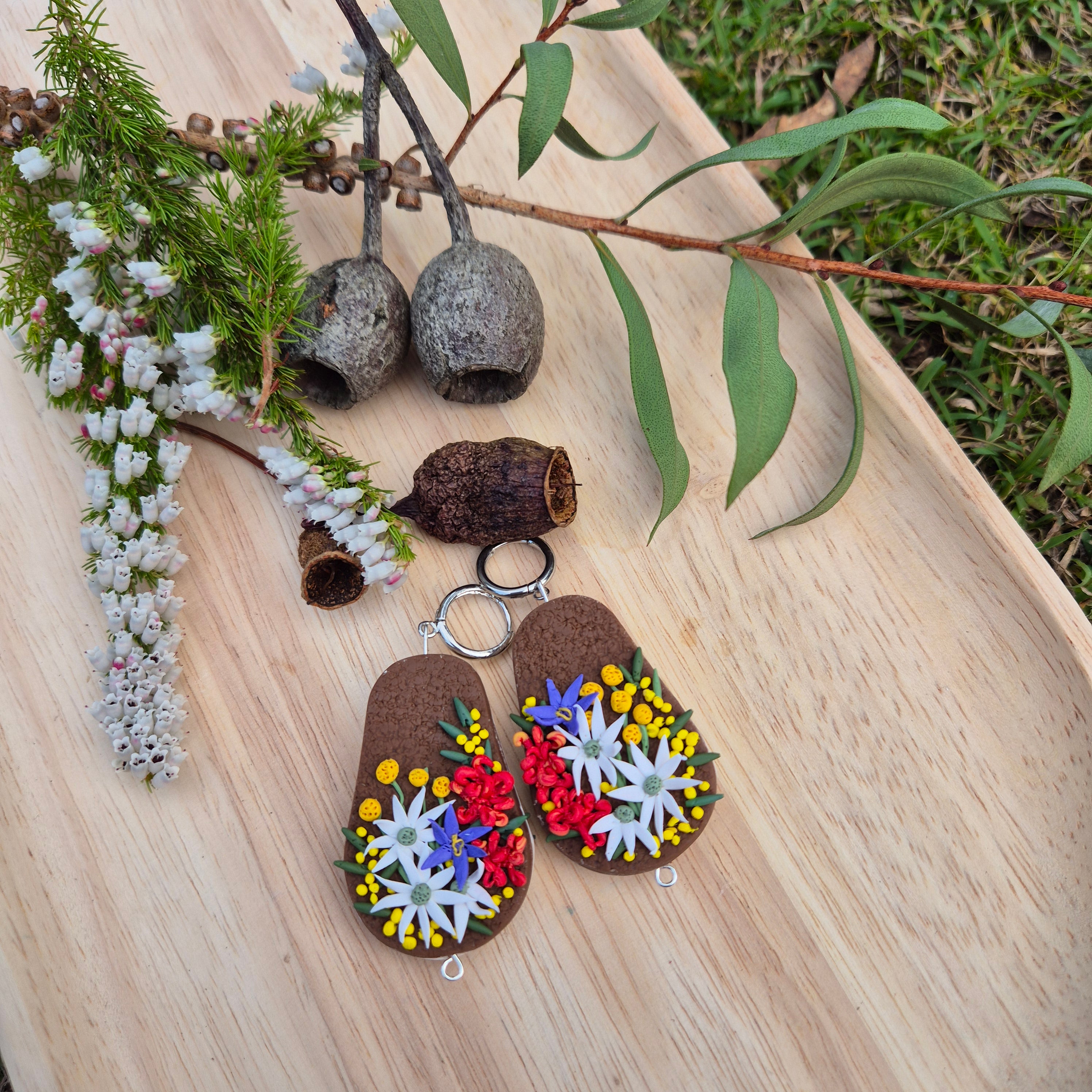 Aussie Flora Fauna Double-sided Earrings