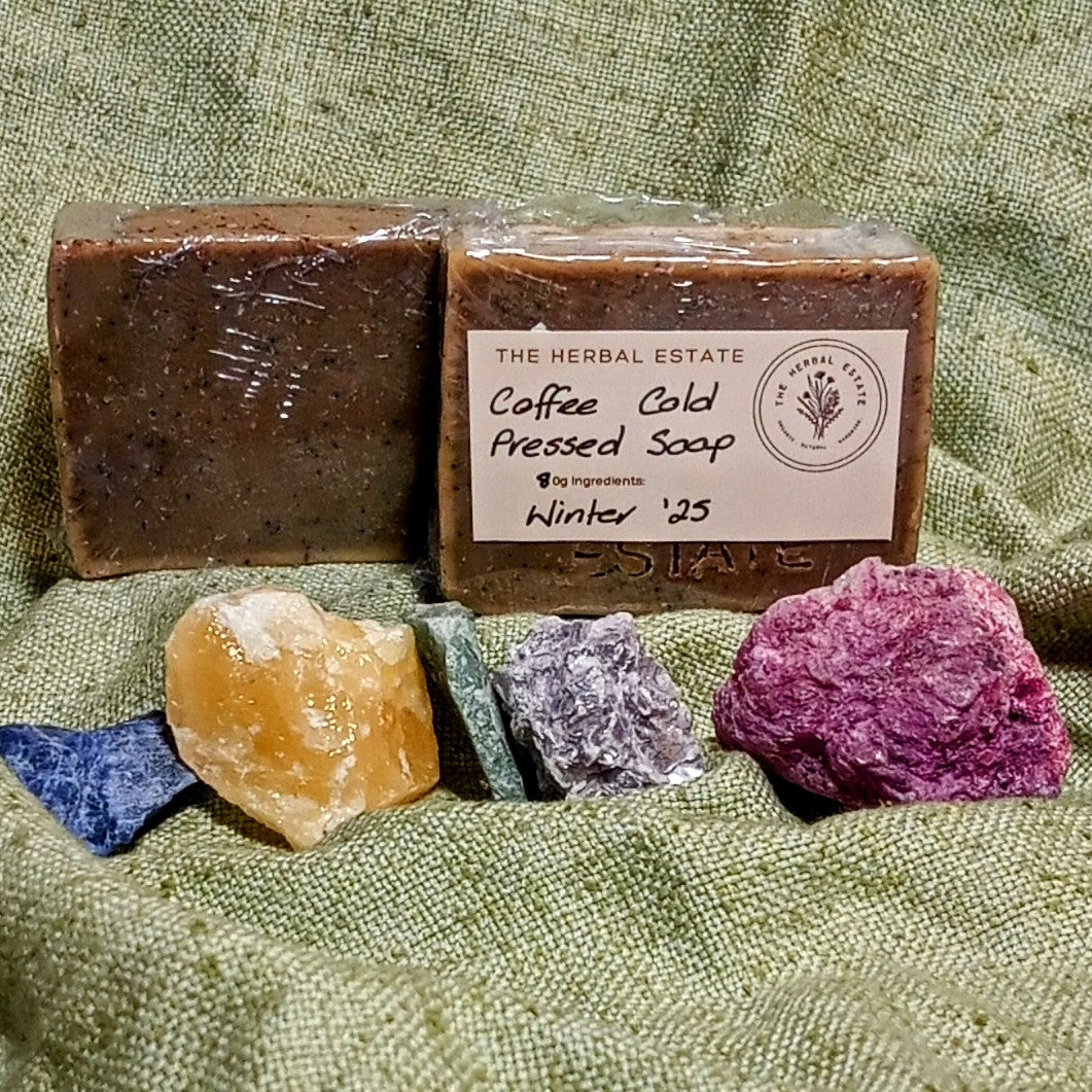 2 bars cold brew Coffee Soap. Cold Processed 80g each. great as Guest soap bars.