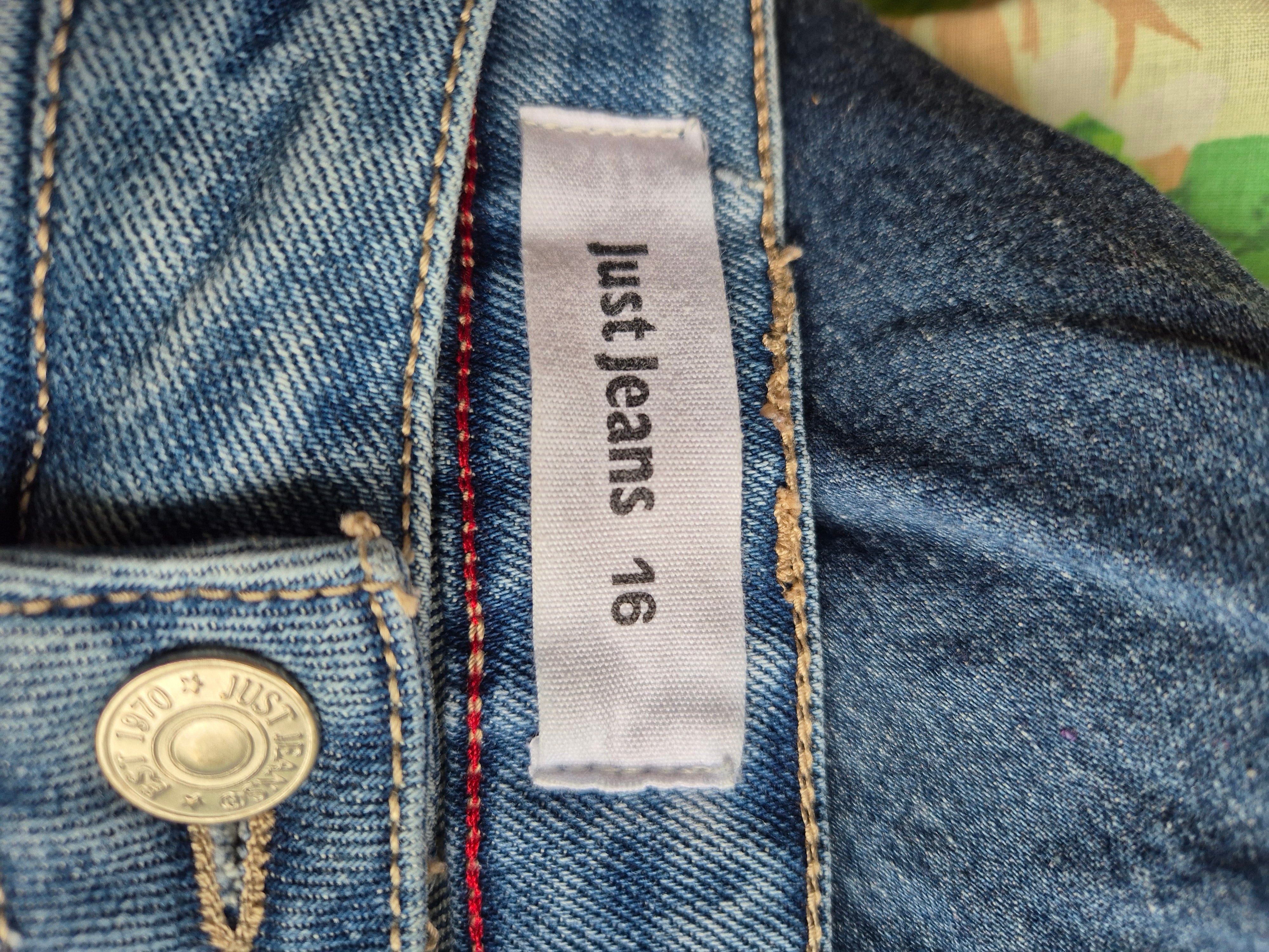 Upcycled, vintage and Unique Denim tiered skirt Size 14