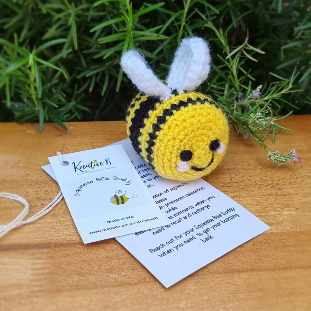 BEEutiful handmade box with Bee Buddy Lg