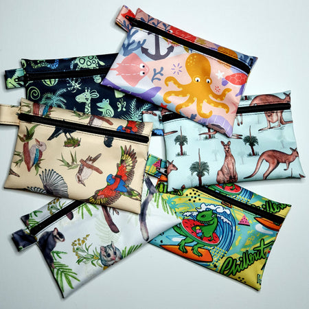Mini Wet Bags in Various Designs, 15cms x 10cms
