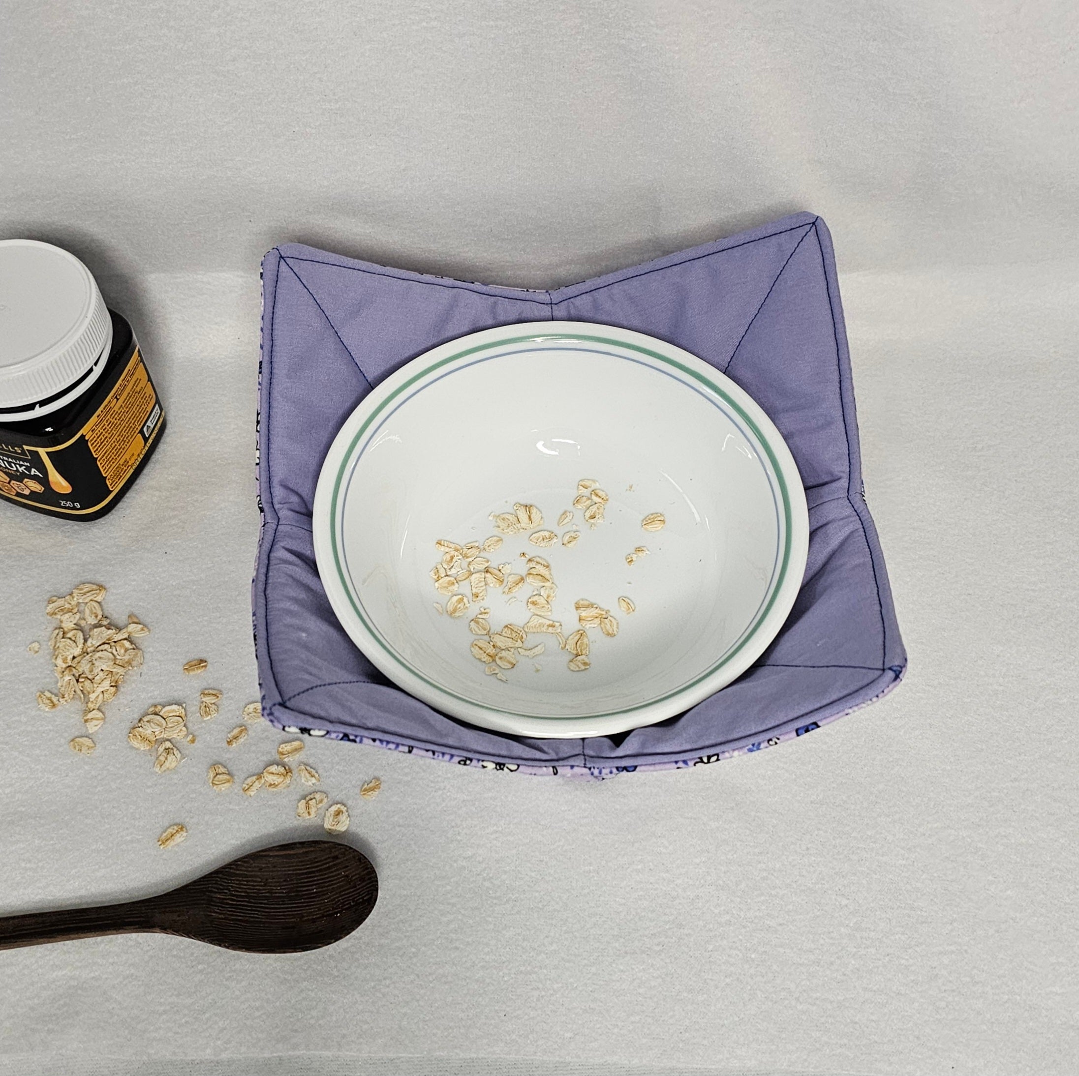 Bowl Cozy - Purple and White Flowers