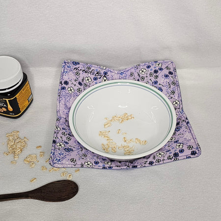 Bowl Cozy - Purple and White Flowers
