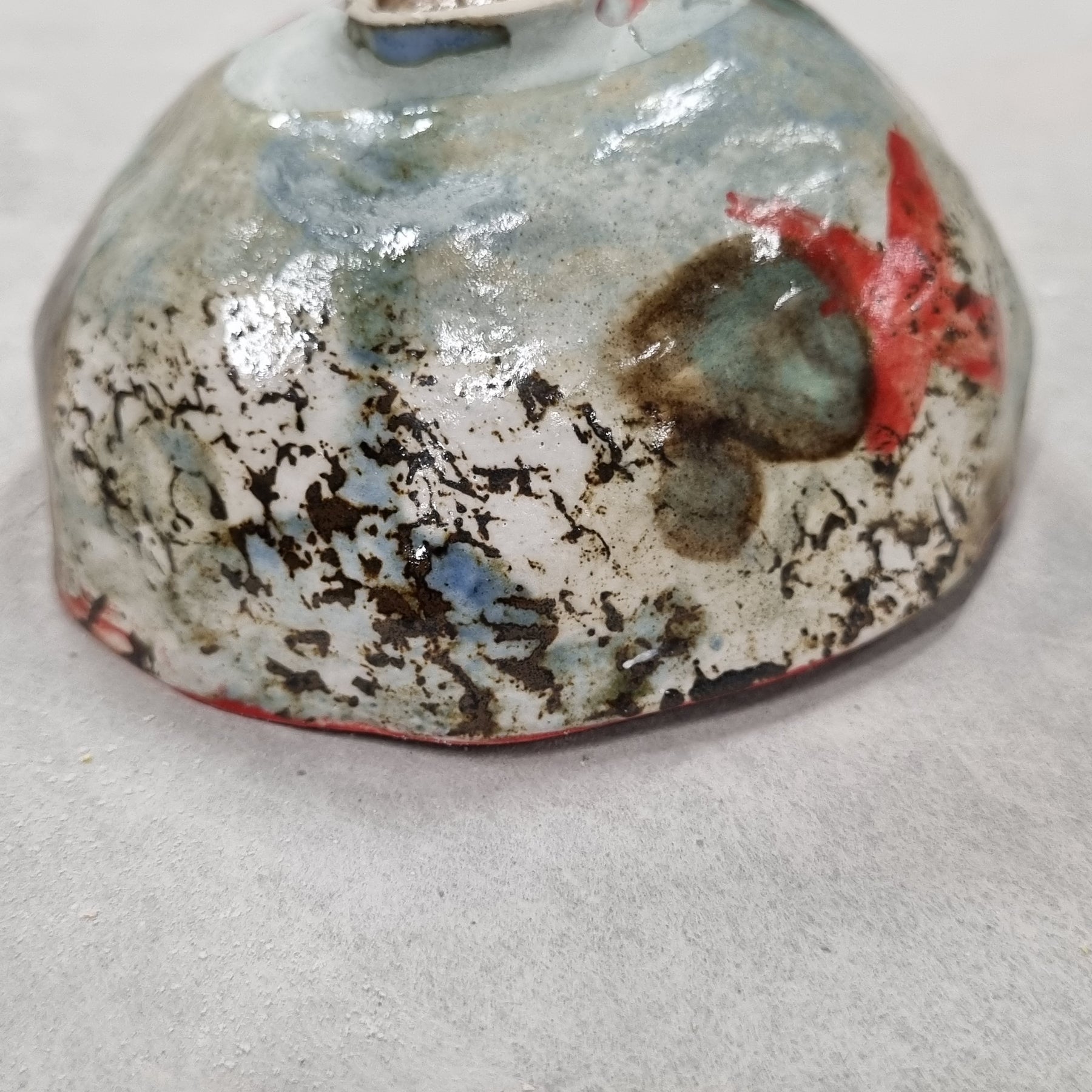 Hand-painted Artisan Ceramic Bowl, multi-coloured Number 4