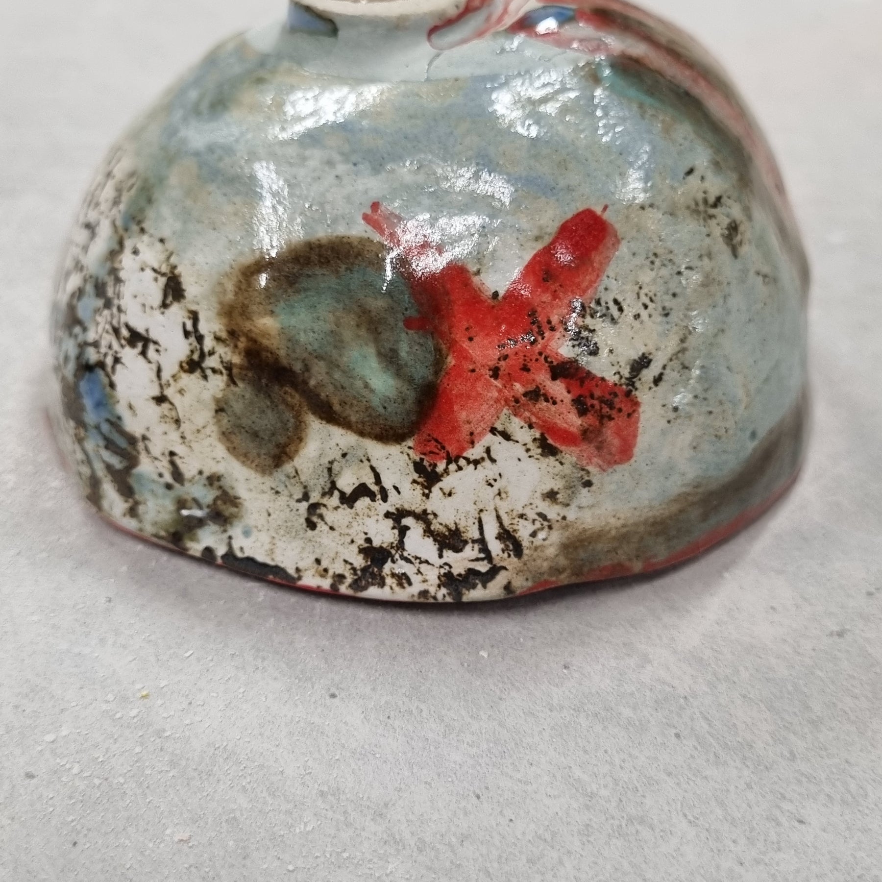 Hand-painted Artisan Ceramic Bowl, multi-coloured Number 4