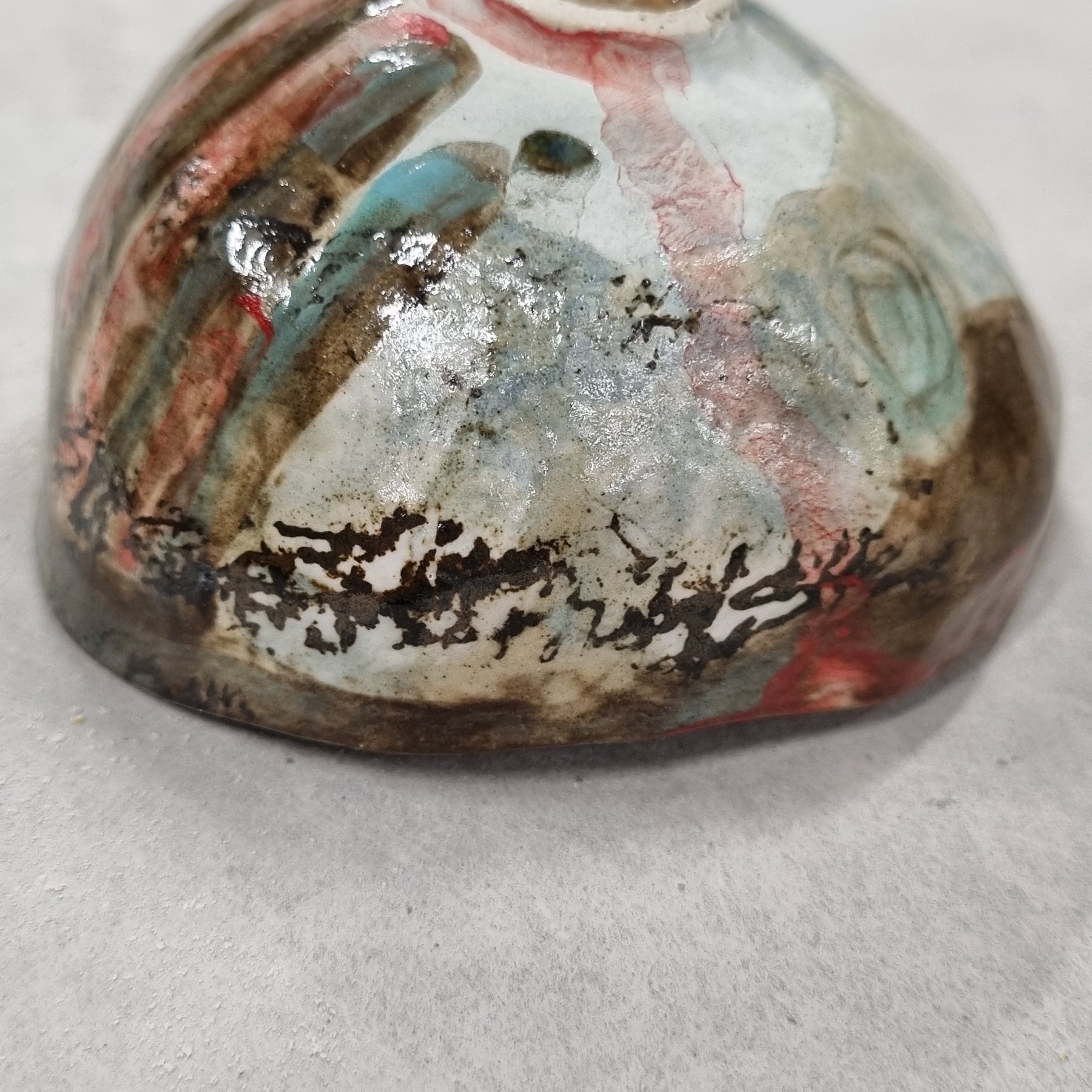 Hand-painted Artisan Ceramic Bowl, multi-coloured Number 4