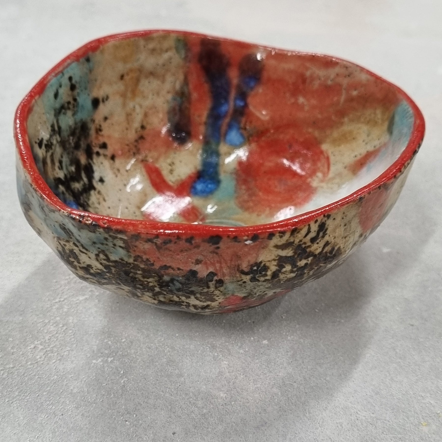 Hand-painted Artisan Ceramic Bowl, multi-coloured Type @