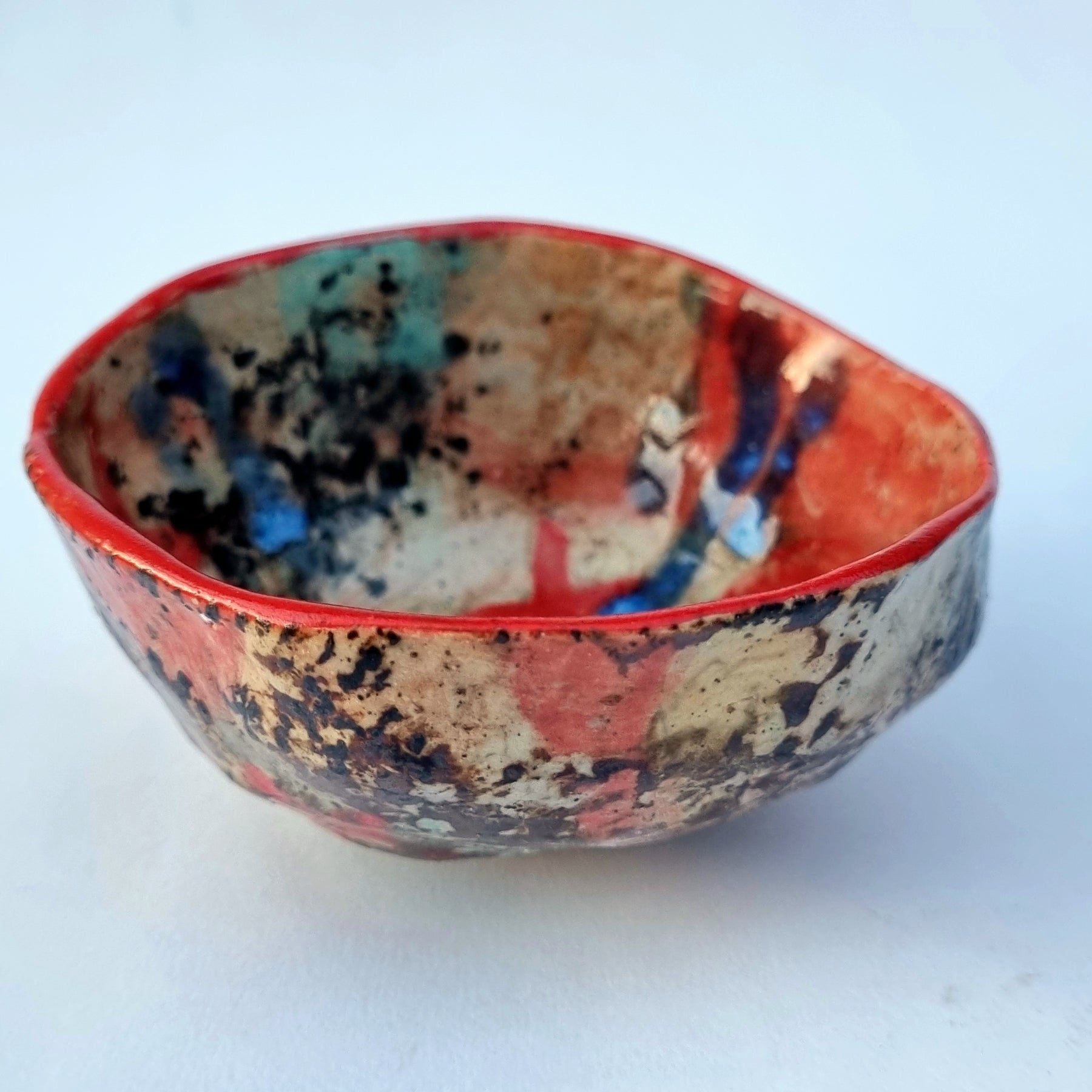 Hand-painted Artisan Ceramic Bowl, multi-coloured Type @