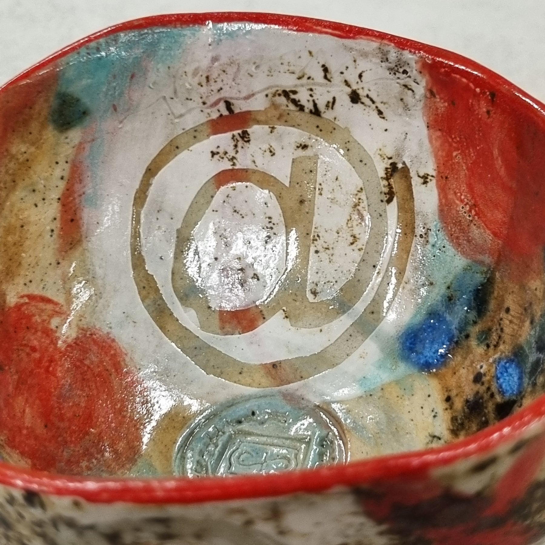 Hand-painted Artisan Ceramic Bowl, multi-coloured Type @