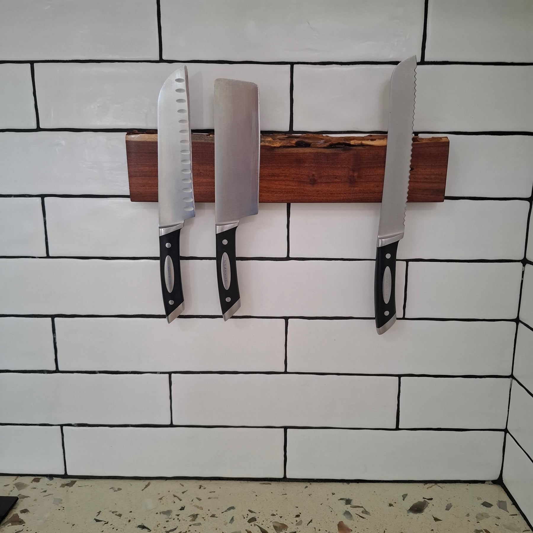 Handmade Wooden Magnetic Knife Holder