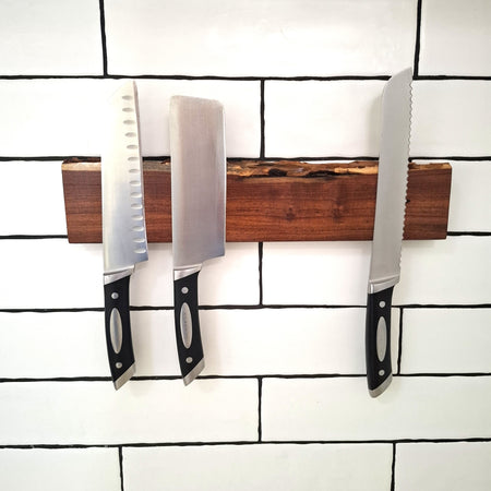 Handmade  Wooden Magnetic Knife Holder